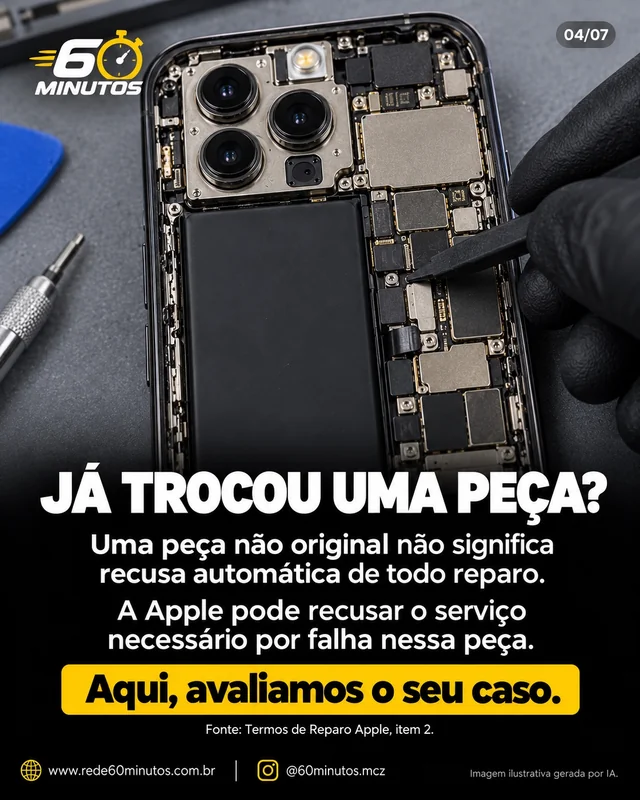 Peça já trocada: cada caso precisa de avaliação.